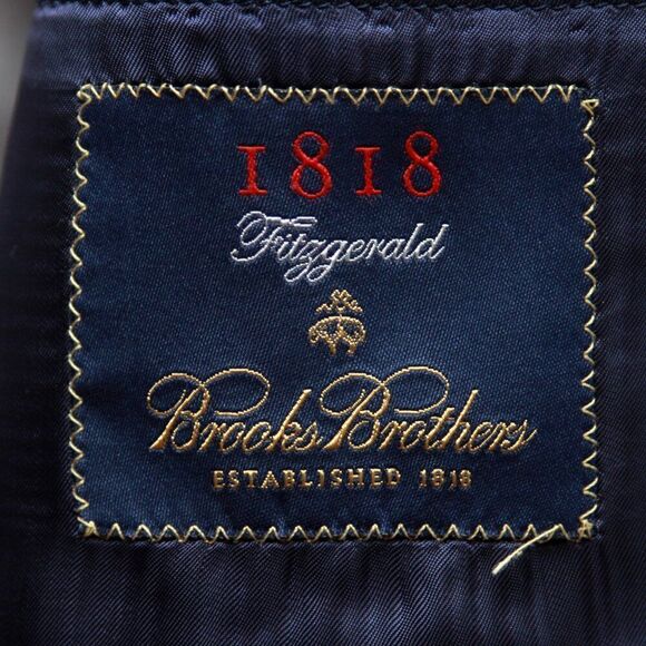 Brooks Brothers Men's‎ Sportcoat Jacket Wool Blazer 46R Made Italy Navy Striped - Picture 11 of 14